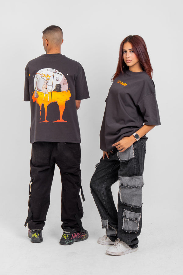 Skelly Dark Grey Oversized T-shirt